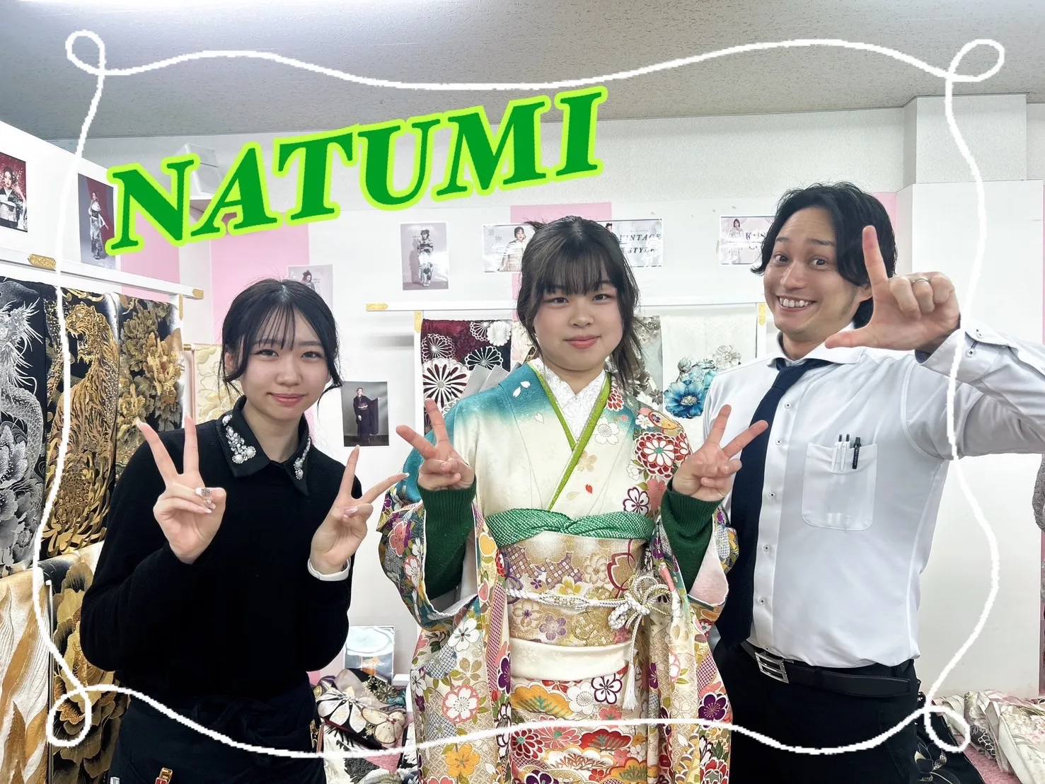 奈良振袖レンタル 古典 緑 グリーン 綺麗 かわいい 華やか