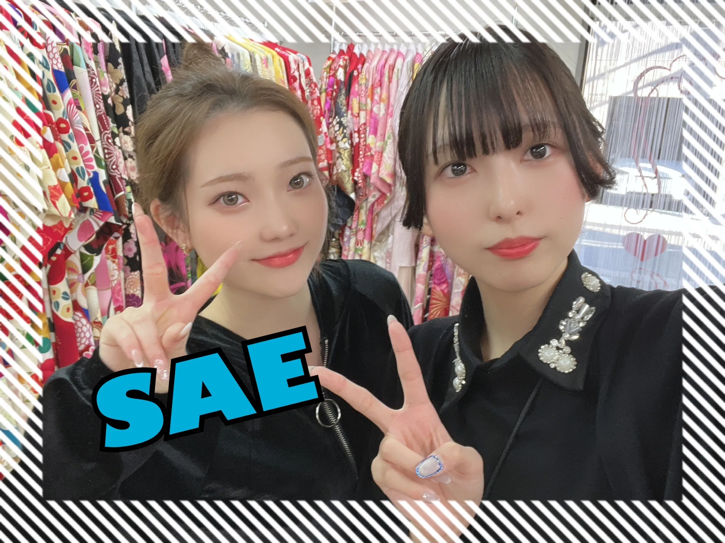 奈良　振袖レンタル　碧　ターコイズブルー　綺麗　バラ　かっこいい　シンプル