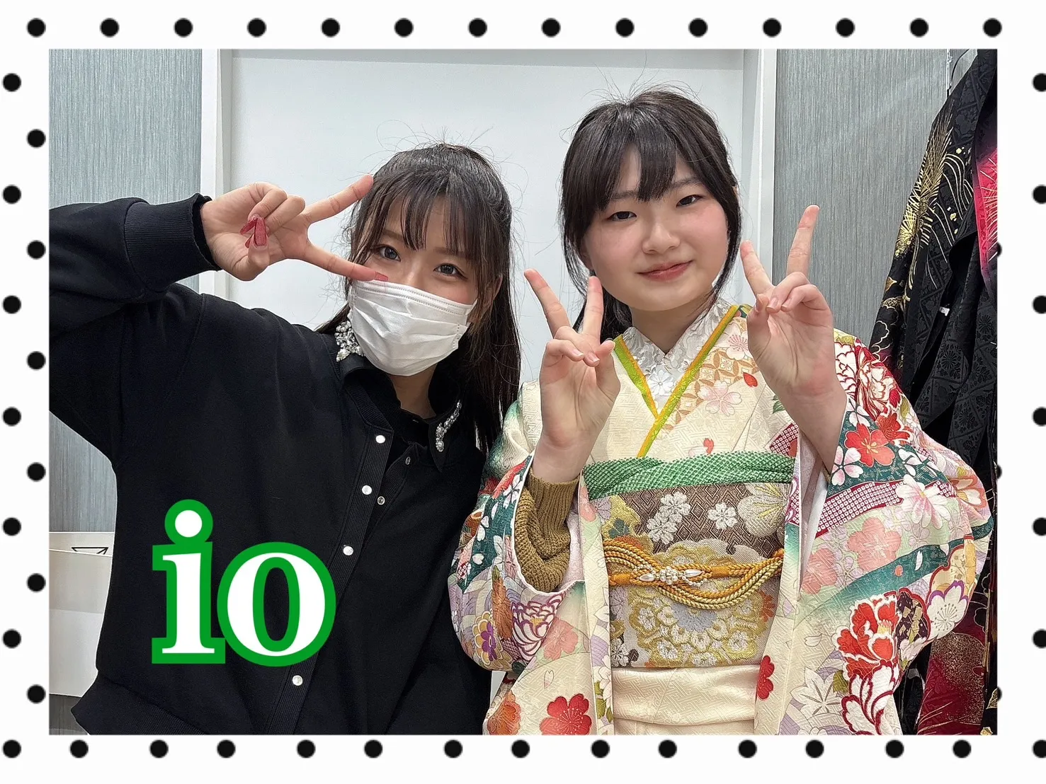 【TAKAZEN橿原店】30日♡桜井市.橿原市.南河内郡からお越しの2026.27年成人の可愛いエメラルドグリーンの古典柄お振袖姫ちゃん♡