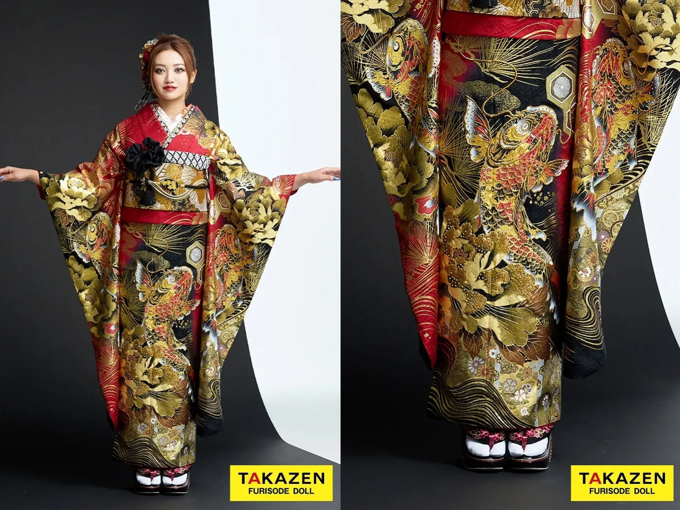 振袖 レンタル 奈良 帯 可愛い アレンジ 華やか 綺麗 モード系グラマラス 赤/黒/金 バラ/大柄 派手かわいい キラキラ 目立つ ギャル振袖 グラマラス スワロフスキー付き かっこいい 香川るな【通販可】 32103 ジャパンモード 赤/金/ゴールド 錦鯉 いかつい 渋い 派手 目立つ キラキラスワロフスキー ギャル振袖 極妻風 中村りおん【通販可】25081