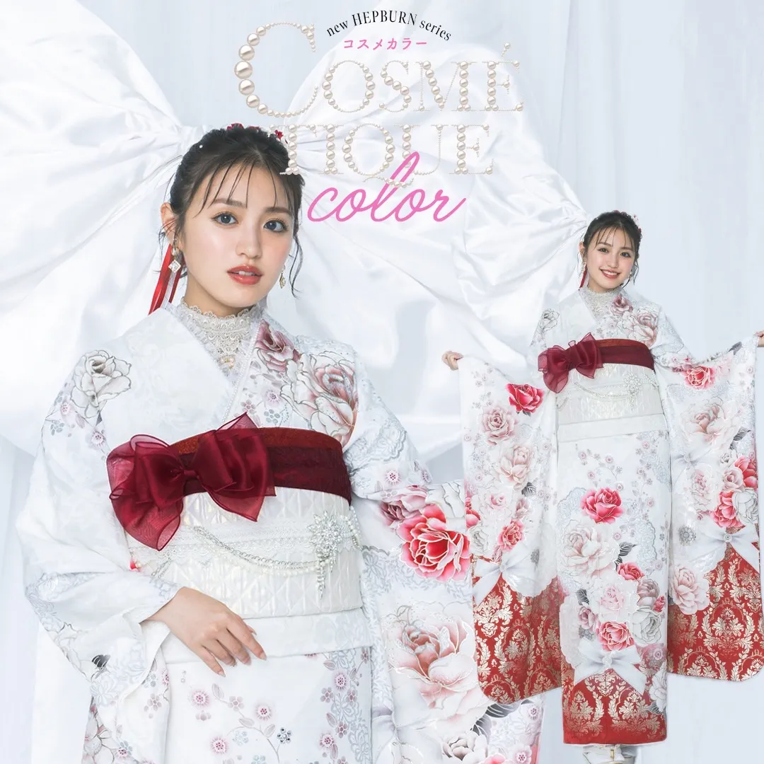 TAKAZEN　タカゼン　takazen堺店　成人式振袖レンタル　TAKAZENオリジナル　コスメカラー　キラキラ　かわいい　女の子