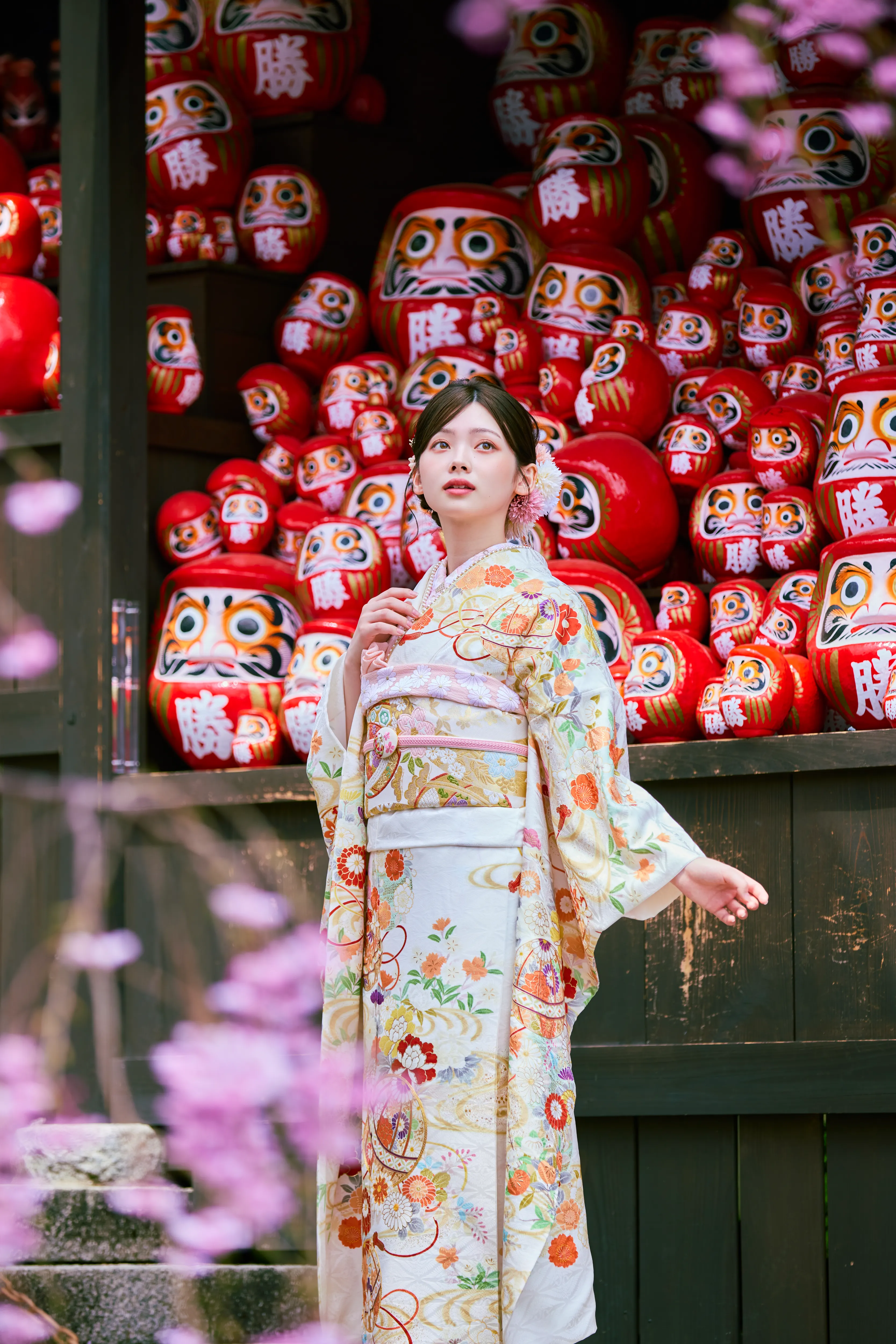 成人式振袖レンタル　南琴奈　白地の古典