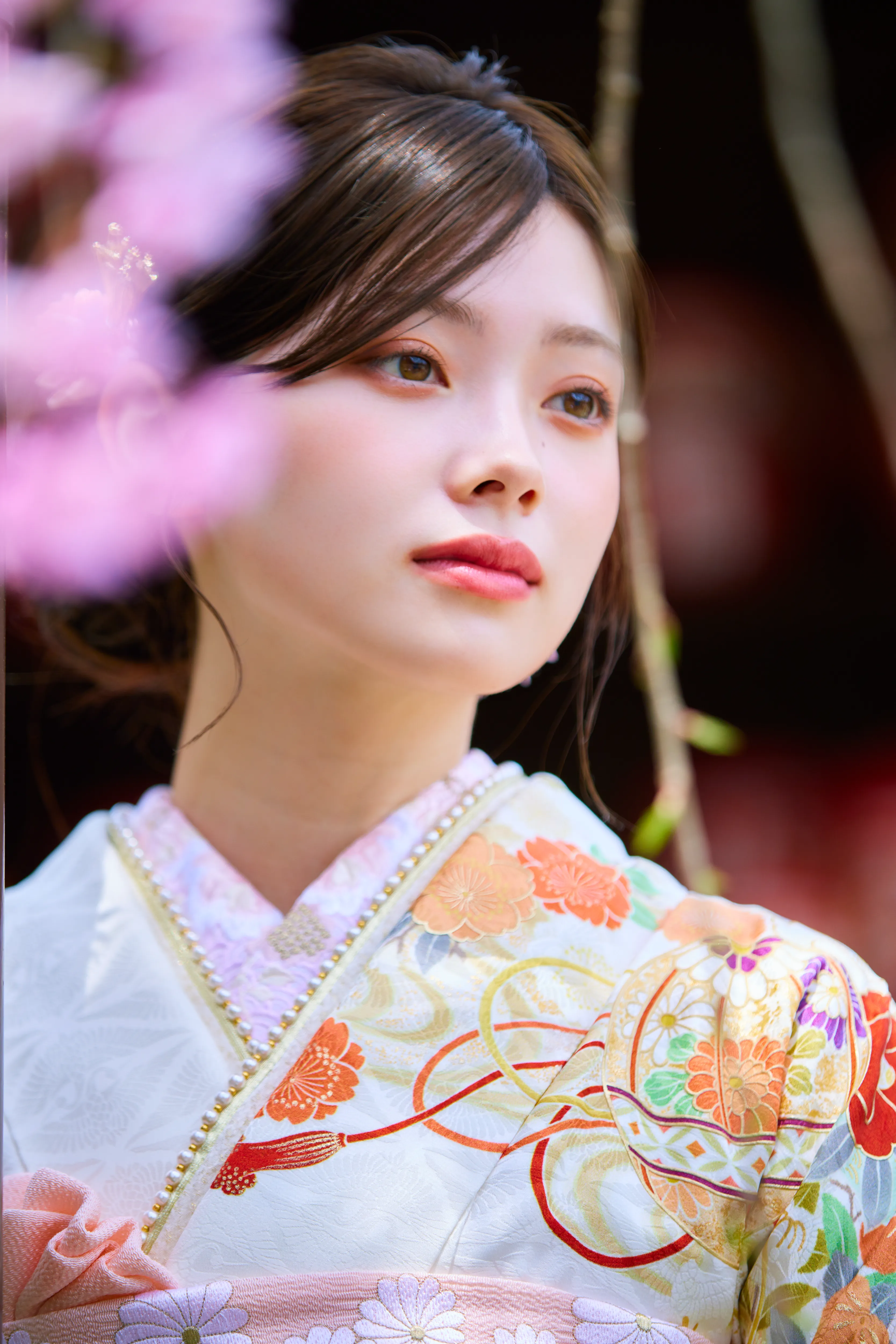 成人式振袖レンタル　南琴奈　白地の古典
