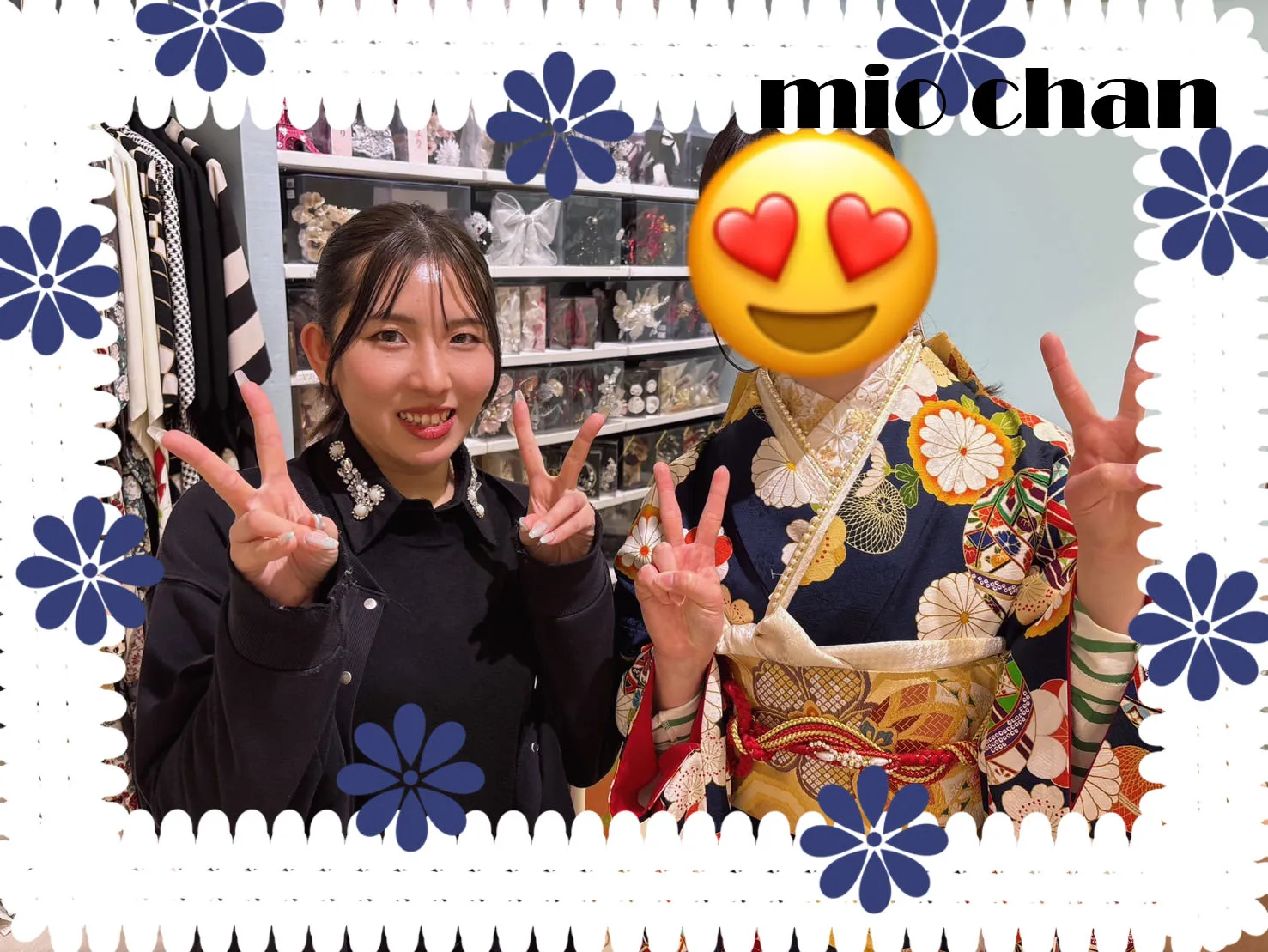 TAKAZEN　タカゼン　takazen堺店　堺市エリア　成人式振袖レンタル　王道古典　紺振袖　大人っぽい　かわいい