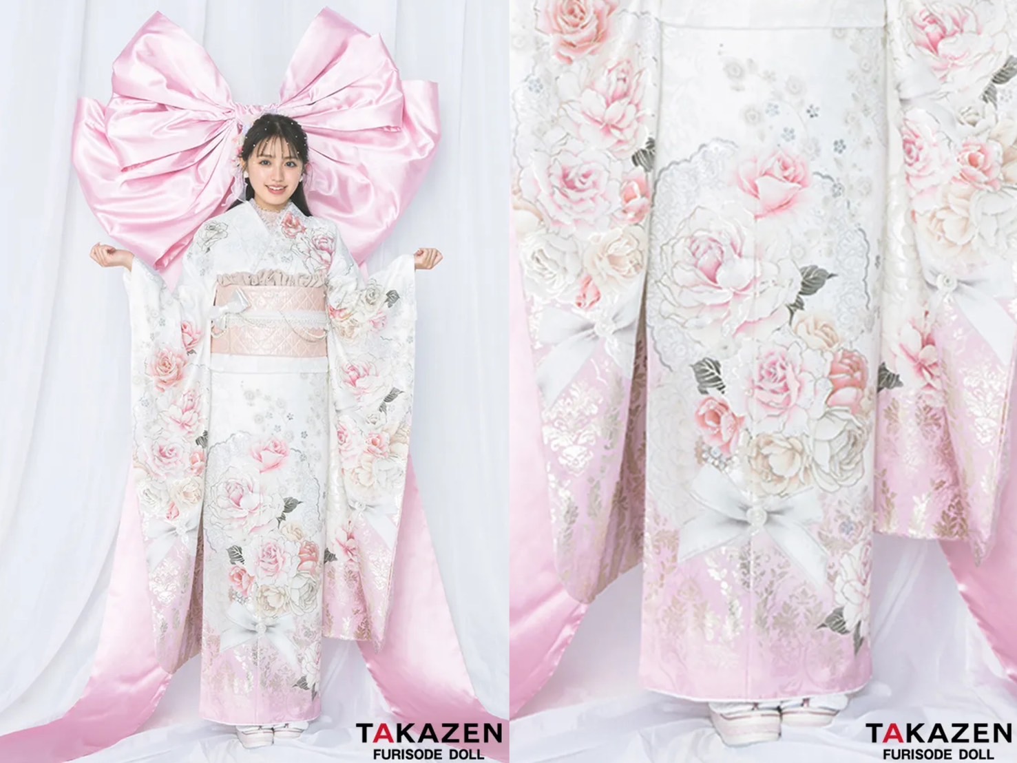 振袖　レンタル　奈良　帯　可愛い　アレンジ　華やか　綺麗　最新作ヘップバーンローズ　赤　薔薇モチーフ付き　立体花　最先端　エレガント　人と被らない　レースインナー/ブーツスタイル　南琴奈【通販可】26006　こんばんわ🌙 本日のBLOG担当はあやかです🌟 最近ネットフリックスの 韓国ドラマにハマっています😽 本日もかわいい姫ちゃんに ご来店頂きましたので ご紹介させて頂きます🫣💕 ✨のぞみちゃん✨ 持込みの綺麗なお振袖と TAKAZENのキラキラヘップバーン お振袖のお写真プランに 決定です😽 赤色の綺麗な古典柄お振袖と コスメカラーのキラキラお振袖が のぞみちゃんにとってもお似合いでした✨ 担当はあやかです♡ のぞみちゃん&ご家族様からの コメントお待ちしております🥰🫶🏻 【本日の振袖紹介はこちら】 【エレガントでドレッシーなローズ振袖🌹】 ～花の女王ローズ🌹の圧倒的存在感～ ハタチの門出にバラ色のHAPPYを。 赤バラの花言葉は「情熱」「愛情」「美」があります。 振袖には立体的なバラのお花のモチーフが 流れるようについており 胸元にはスワロフスキー付きのバラのお花を つけるようになっています🌹 ジャガードの生地とバラの 組み合わせがおしゃれすぎる♪ レースインナーとブーツを合わせて 人と差をつけるコーディネートを🌹 【INFORMATION】 ♡奈良店♡ 1～3月は定休日なし🙅🏻‍♂️♡ 4月〜12月は火曜日が定休日です🎶 営業時間🕰️AM10:00～PM19:00 ☆☆☆☆☆☆☆☆☆☆☆☆☆☆☆☆ 奈良店｜振袖・袴レンタルなら【TAKAZEN】 大阪（梅田・心斎橋・堺）兵庫（神戸） 奈良（奈良・橿原）の店舗へ☝🏻✨ ☆☆☆☆☆☆☆☆☆☆☆☆☆☆☆☆☆ ▼ Instagram ▼ twitter ▼ Youtube ☝絶賛更新中☝ ☆☆☆☆☆☆☆☆☆☆☆☆☆☆☆☆☆ TAKAZEN奈良店へ Let's Go♡♡ 【電話予約はこちら】 0120-304-350 0742-30-4333 ご来店の前にカタログもチェック✅