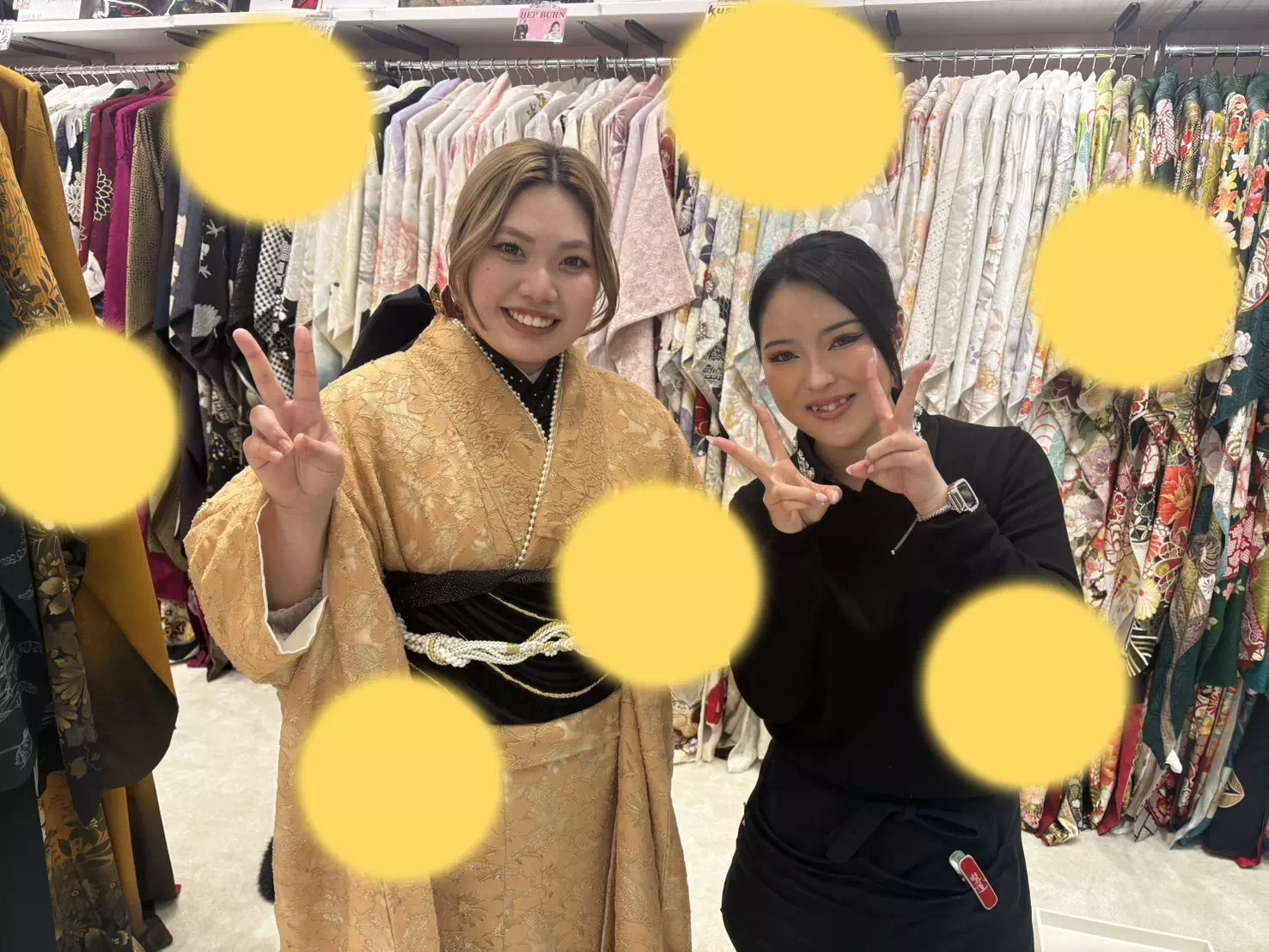 【TAKAZEN神戸旧居留地店】♡13日　ヴィンテージ系のからしで総レースのおしゃれな振袖姫ちゃん♡