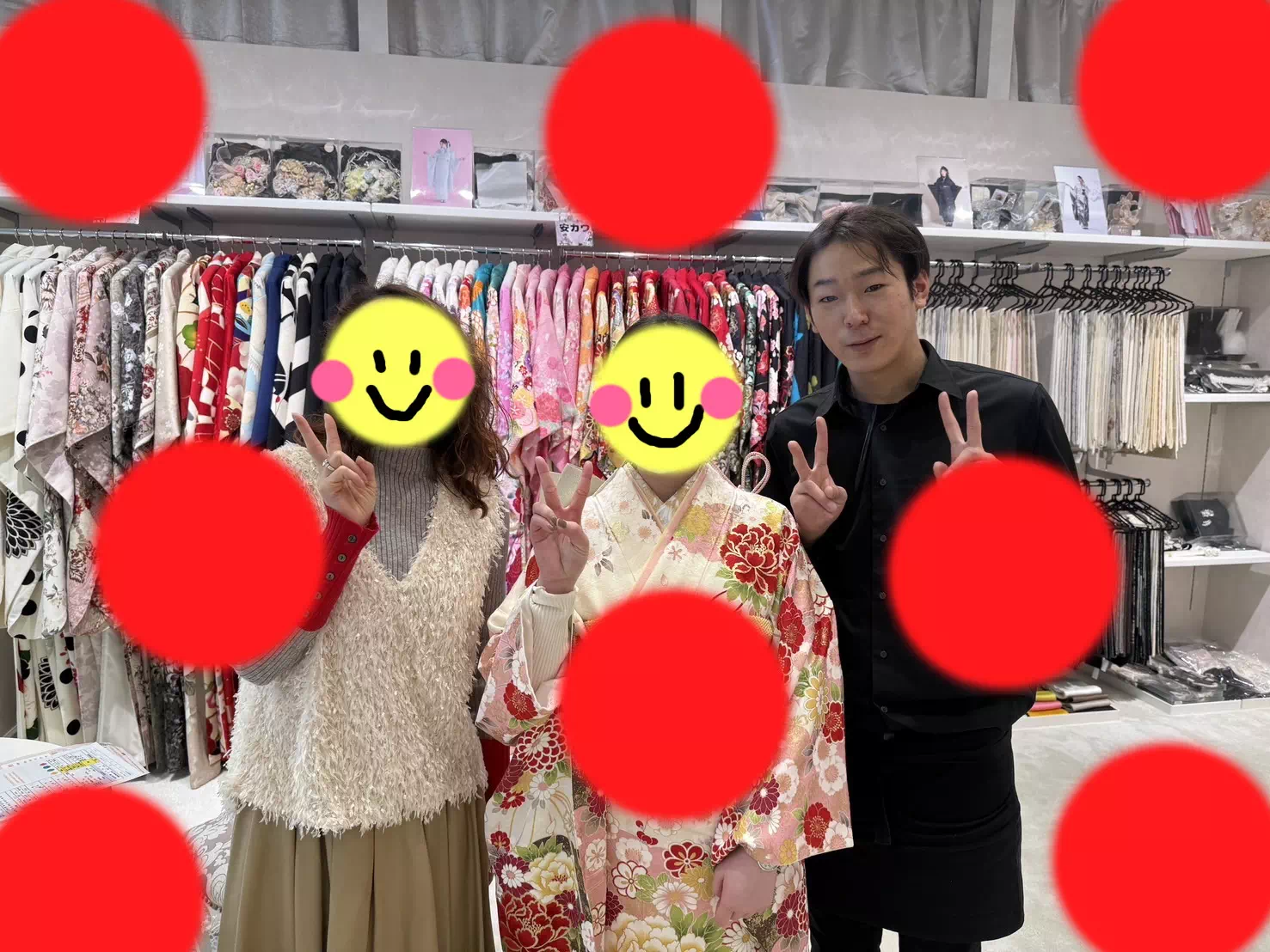 TAKAZEN神戸旧居留地店 前撮り撮影会 イマドキ カワイイ コディネート 振袖 レンタル 古典 ピンク