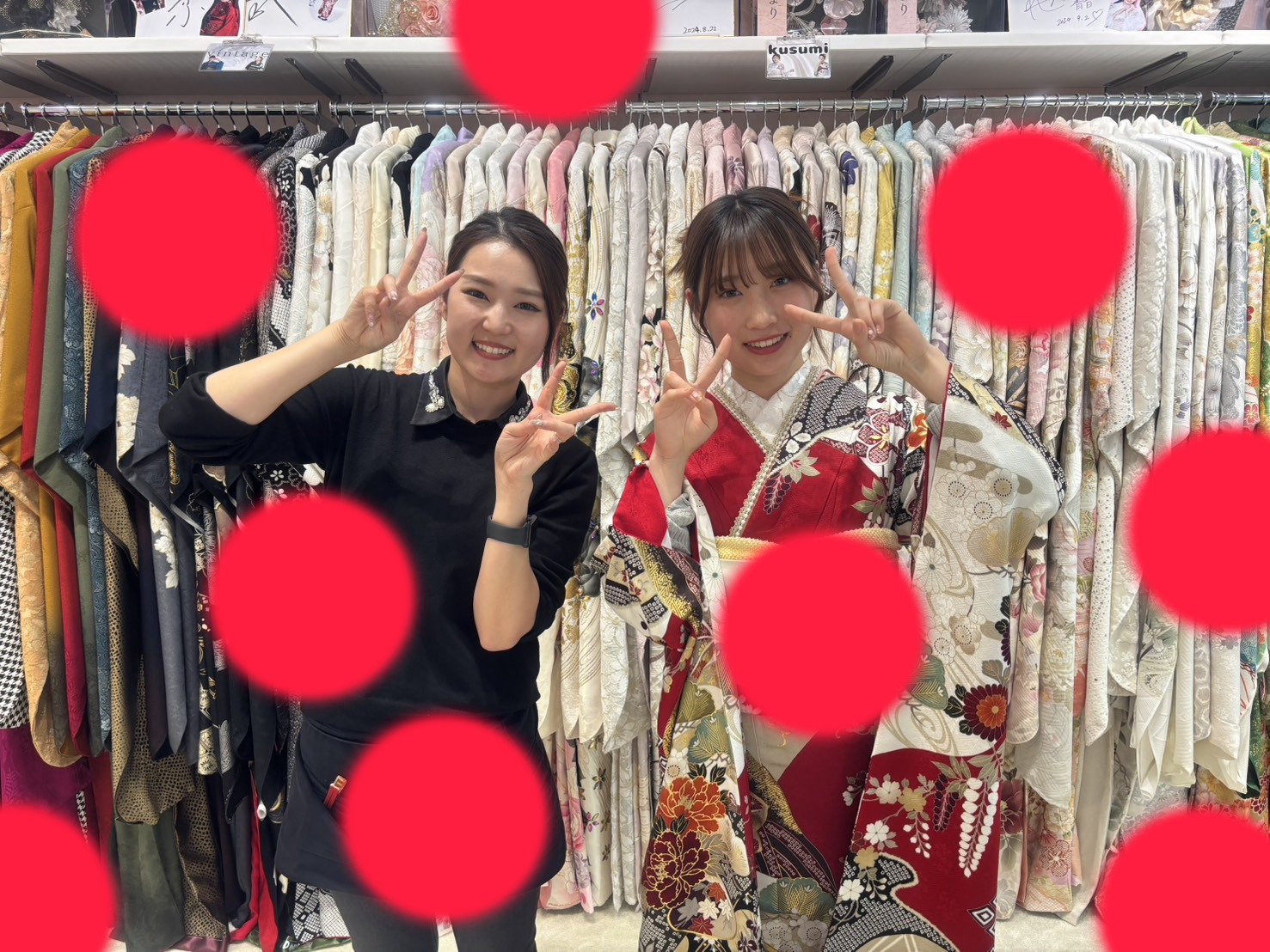 TAKAZEN神戸店 前撮り撮影会 イマドキ カワイイ コディネート 振袖 レンタル 袴 正統派古典 赤