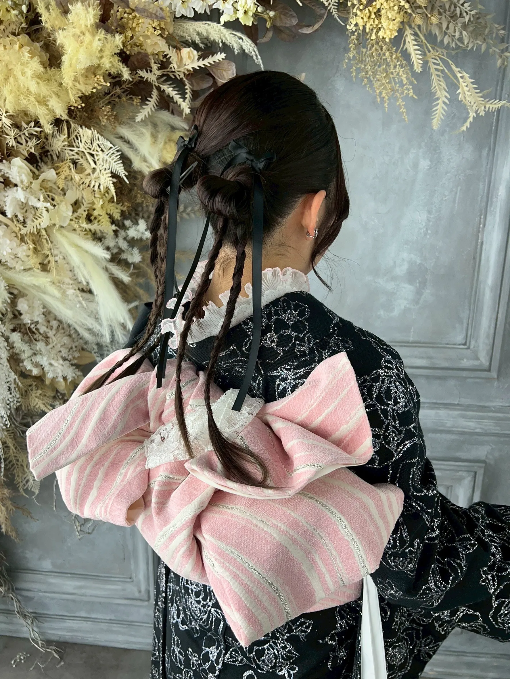成人式　前撮り　梅田　袴　くすみカラー　かわいい　イマドキ　淡色　古典　タカゼン　撮影