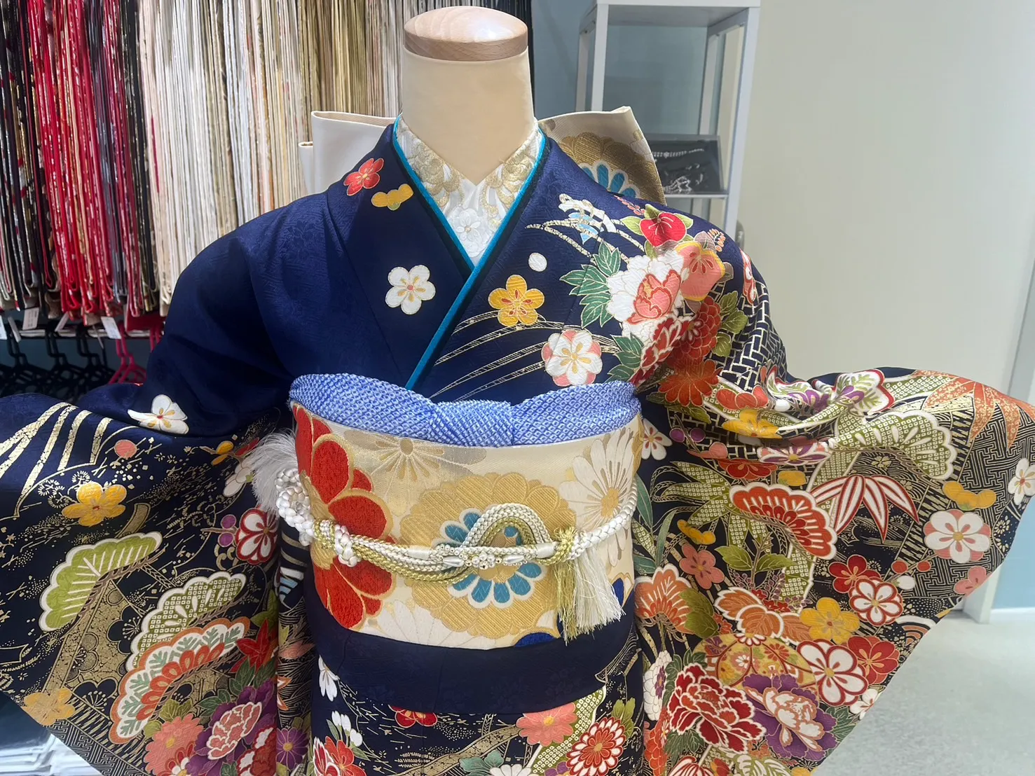 TAKAZEN　タカゼン　青　振袖　安カワ