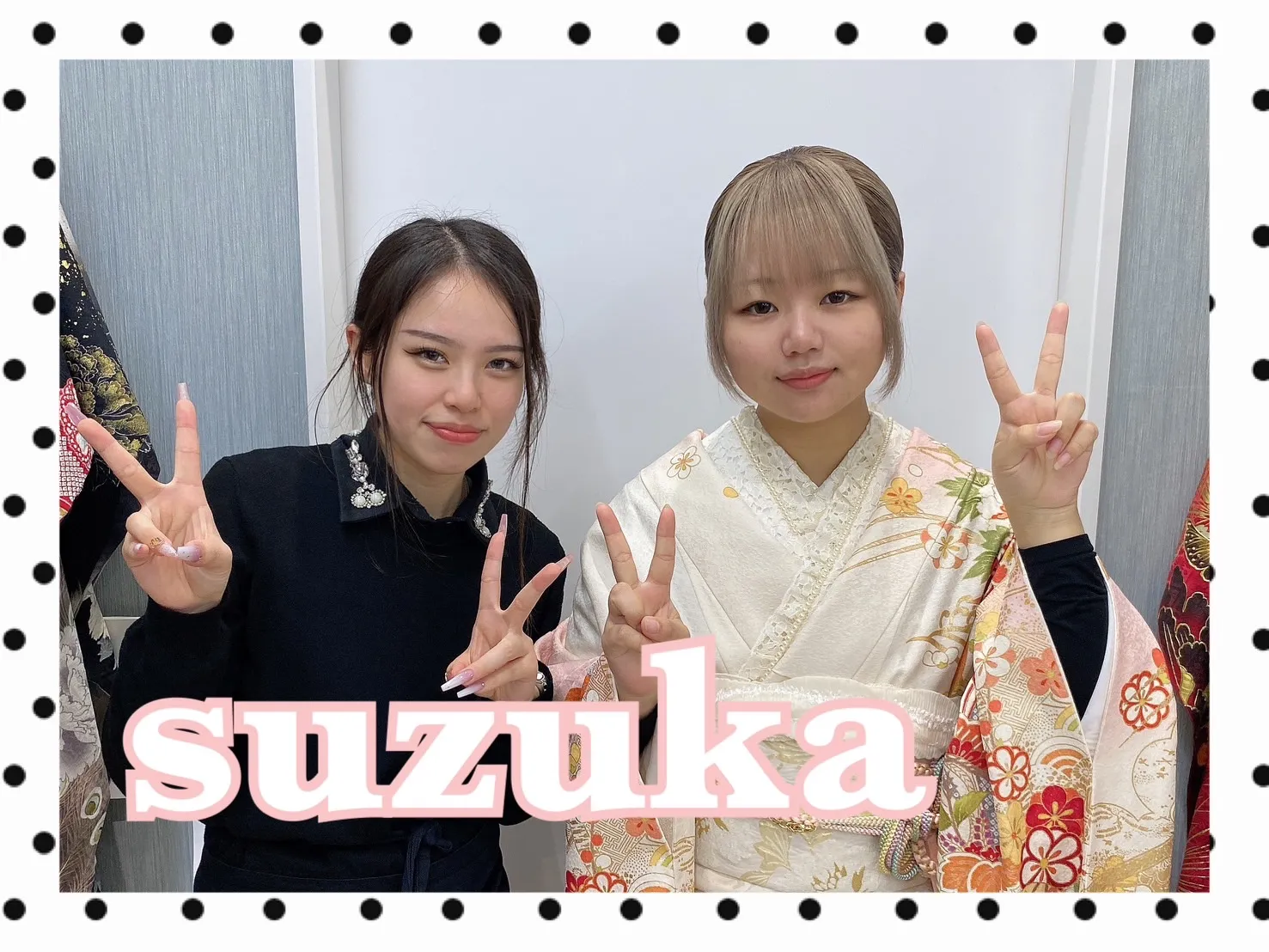 【TAKAZEN橿原店】12日♡香芝市.橿原市からお越しの2026.27年成人ピンク色×白色の可愛すぎるはんなり古典柄のお振袖姫ちゃん♡