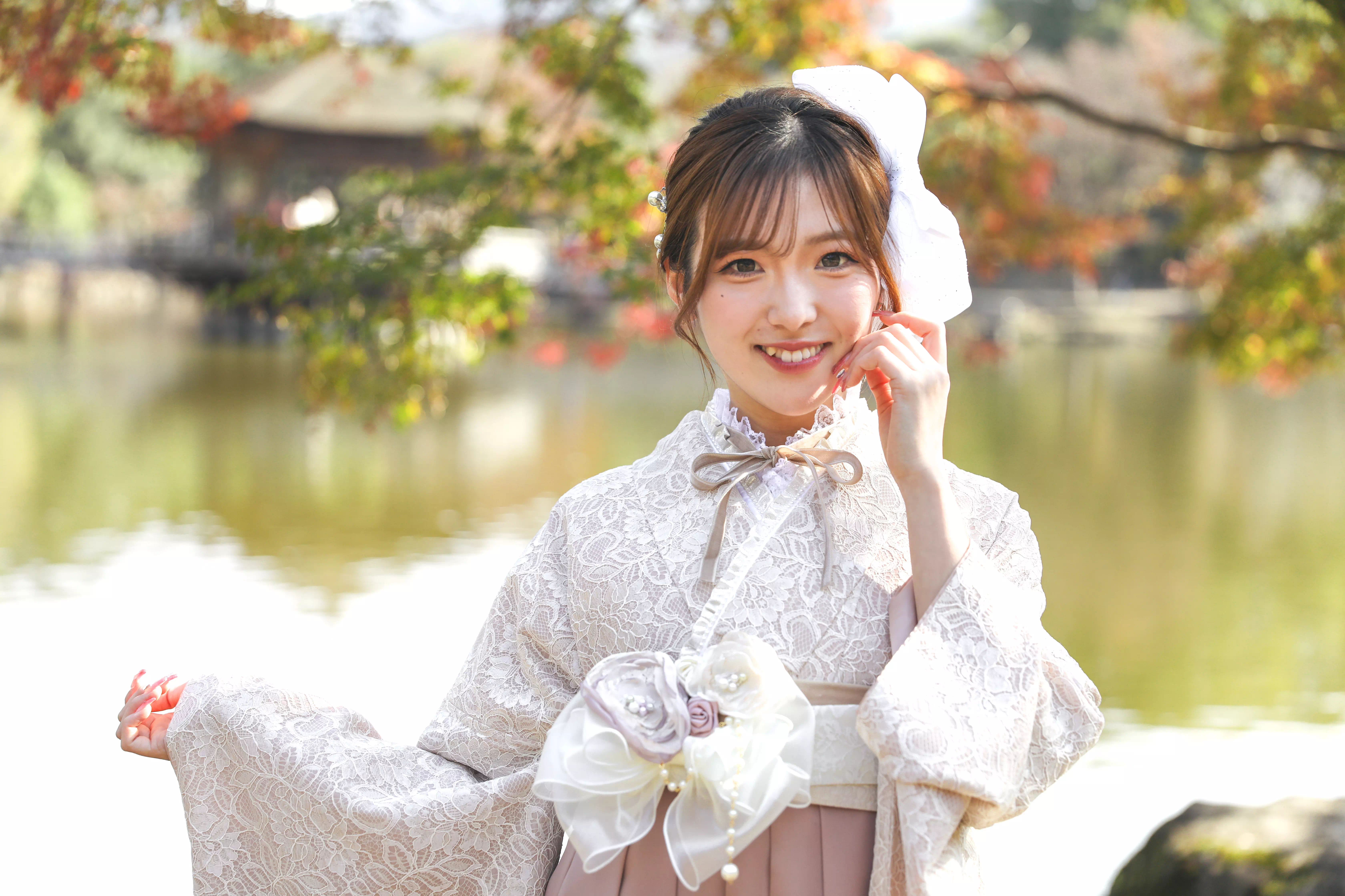 TAKAZEN神戸店 袴 袴レンタル 神戸 イマドキ かわいい ブーツ 被らない フリフリ レース ピンク