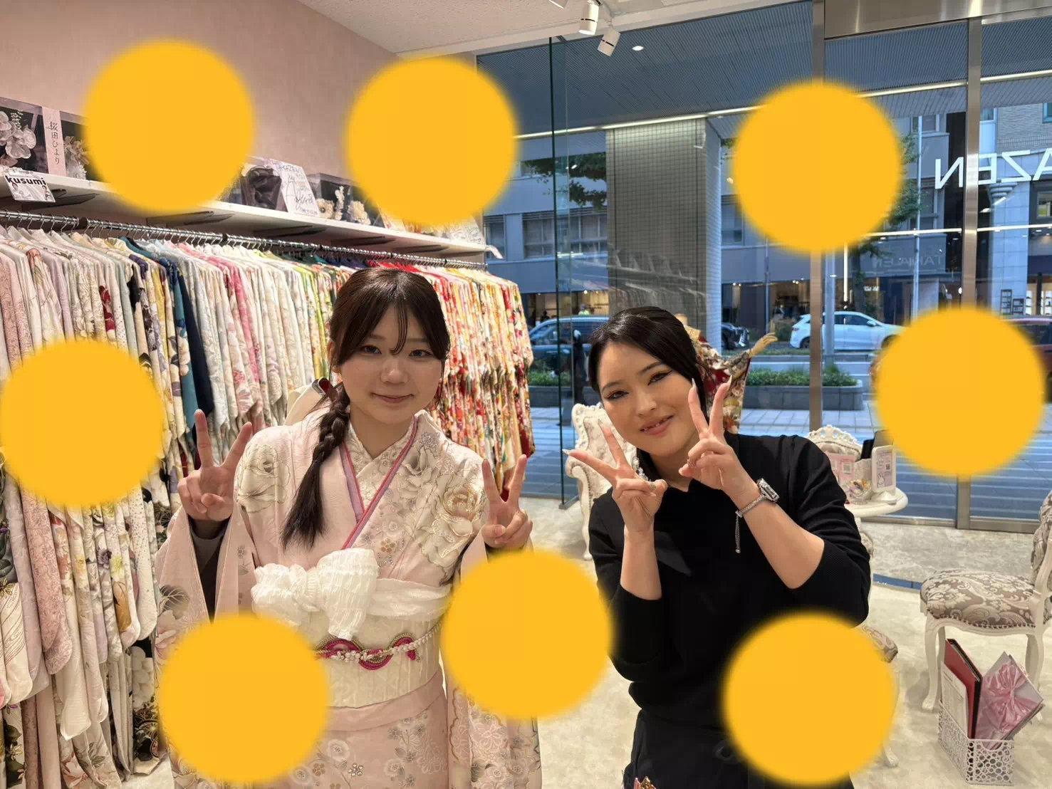 【TAKAZEN神戸旧居留地店】♡25日　タカゼンオリジナル、コスメカラーのピンク色のお振袖の姫ちゃん♡