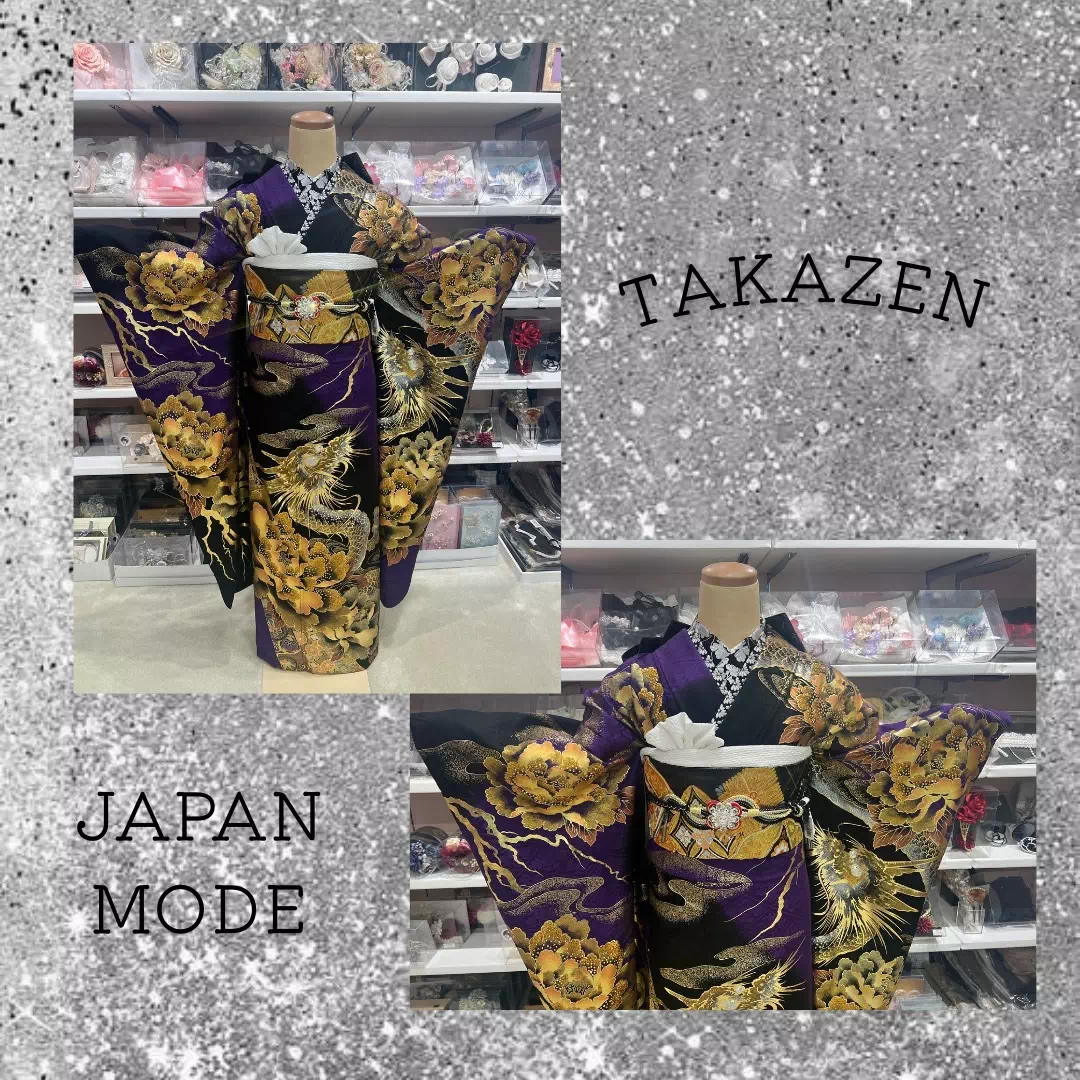TAKAZEN神戸旧居留地店 成人式 振袖 ジャパンモード アンジェ着用振袖 振袖レンタル 振袖を渋くかっこよく着こなしたい 和柄