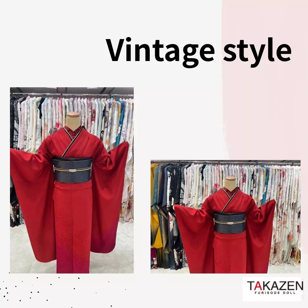 TAKAZEN神戸旧居留地店 前撮り撮影会 イマドキ カワイイ コディネート 振袖 レンタル 赤色