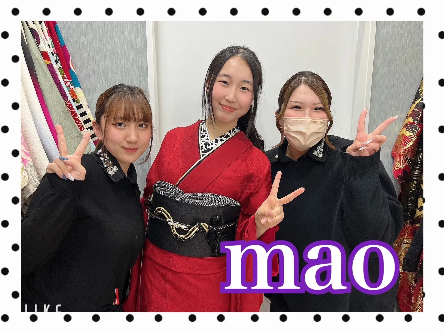 【TAKAZEN橿原店】4日♡田原本町からお越しの2028年成人の赤無地ヴィンテージがかっこいいお振袖姫ちゃん♡