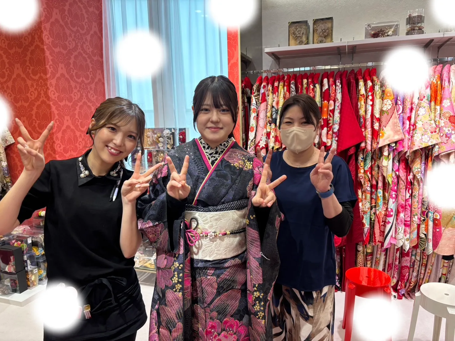 成人式　梅田　袴レンタル　くすみ　古典　卒業式