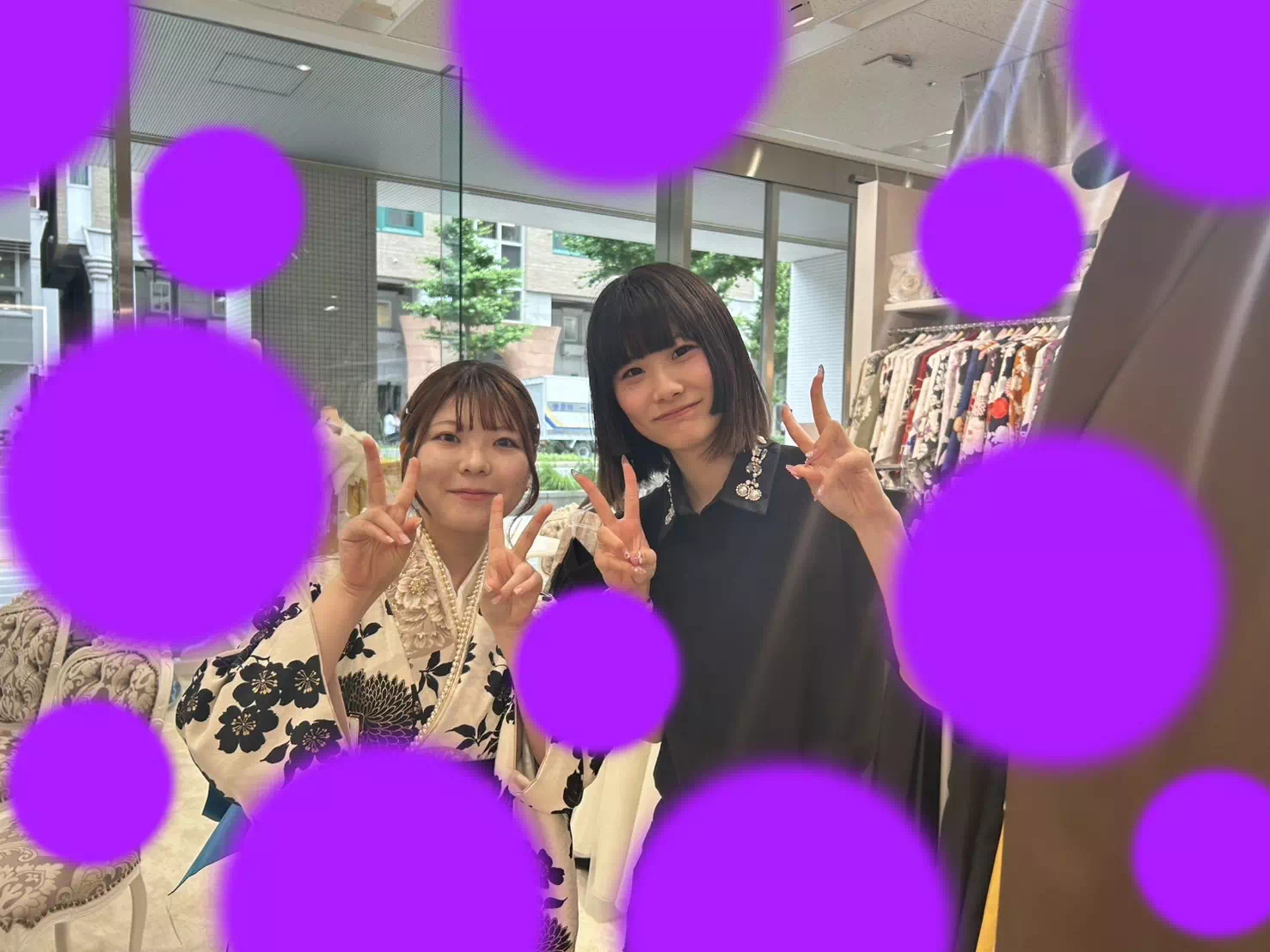 【TAKAZEN神戸旧居留地店】♡23日　大人かわいい白黒のイマドキな袴に決定の姫ちゃん♡