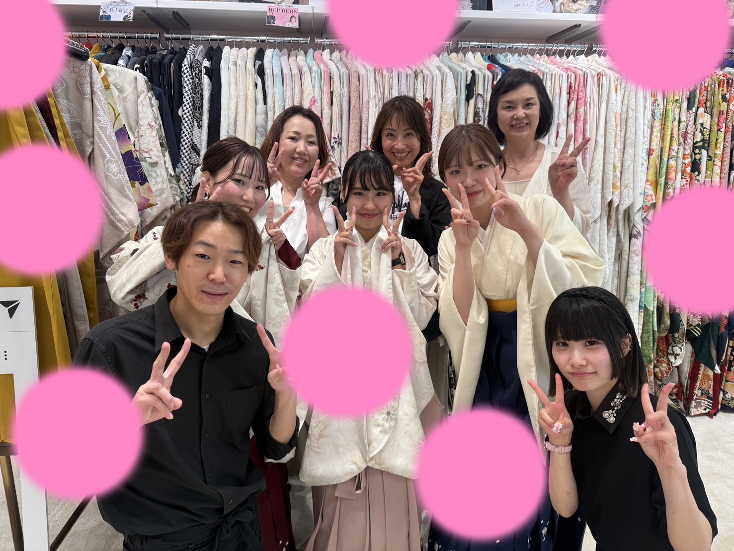 【TAKAZEN神戸旧居留地店】19日♡　仲良し3人組で可愛い袴に決定した姫ちゃん達♡