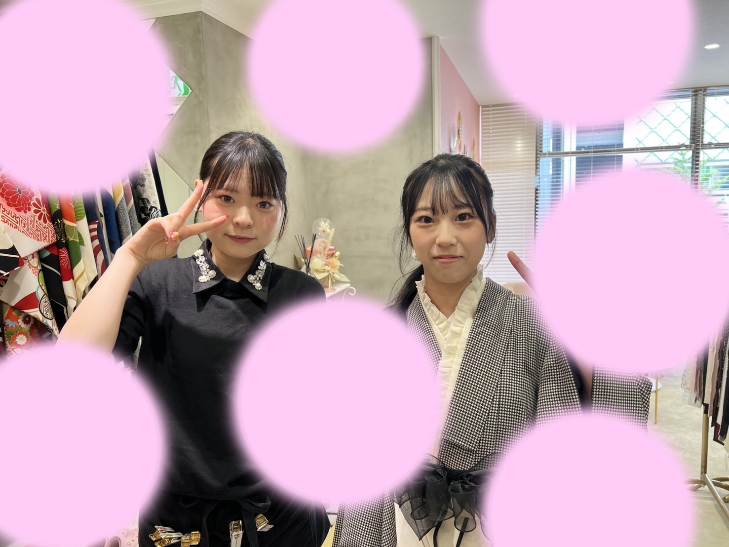 【TAKAZEN姫路店】♡22日　2026年卒業式の千鳥柄に白色の袴が可愛い姫ちゃんのご紹介♡